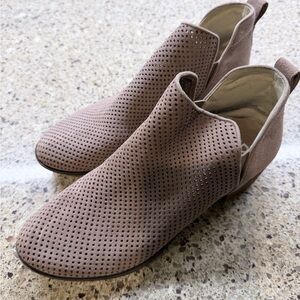 BP Perforated Brown Ankle Booties